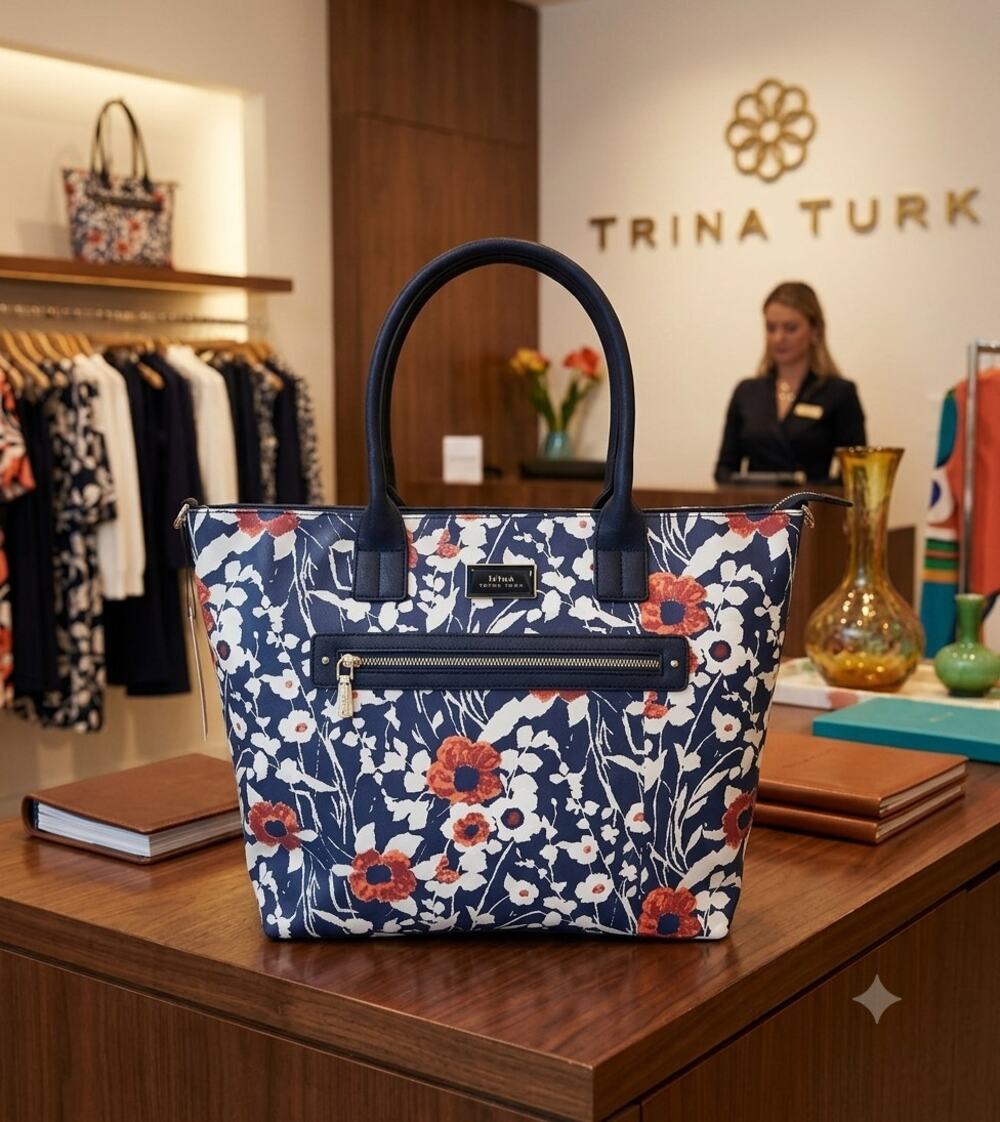 Trina Turk Jardin de Paris Floral Canvas Tote Bag NWT 🌸